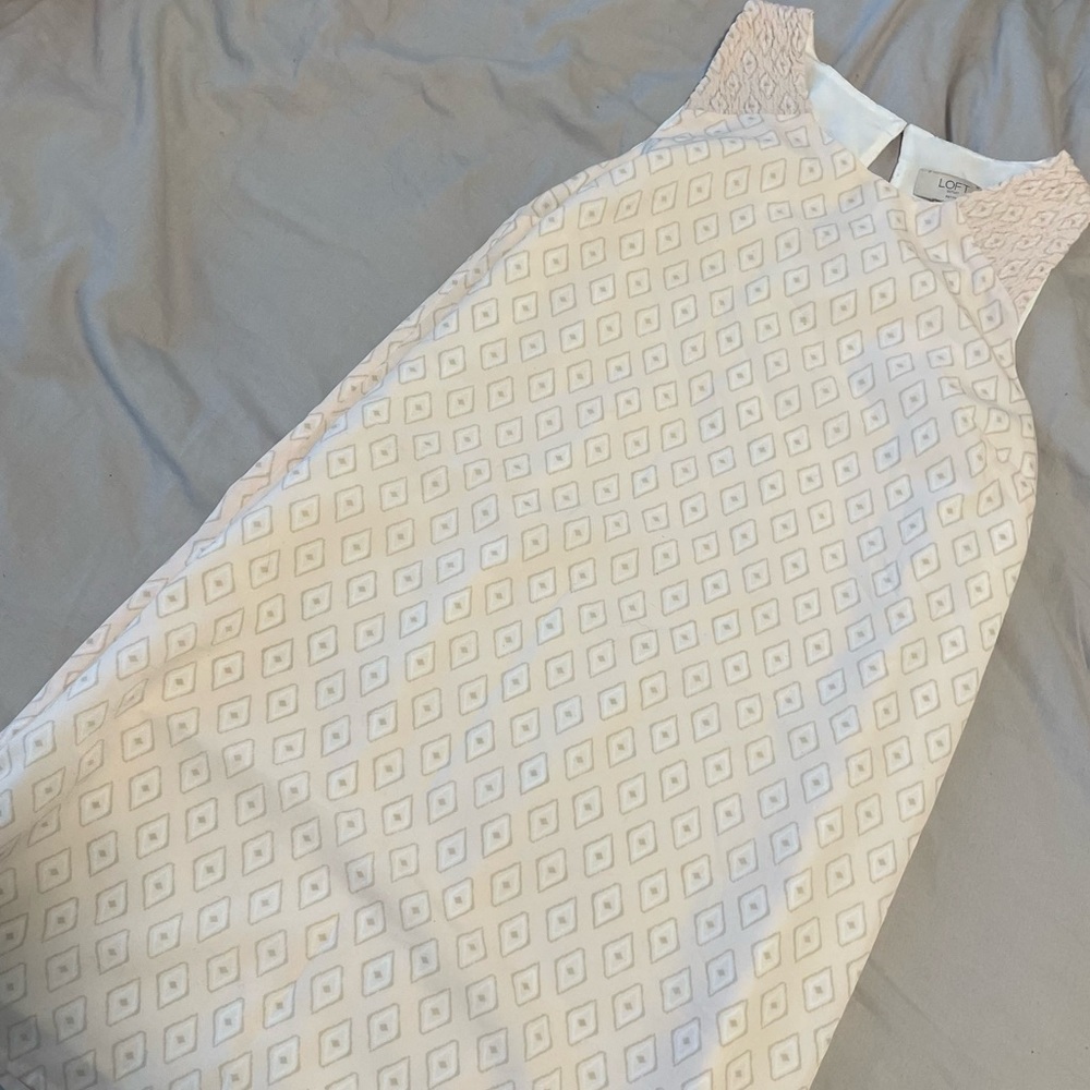 Loft Geometric patterned dress